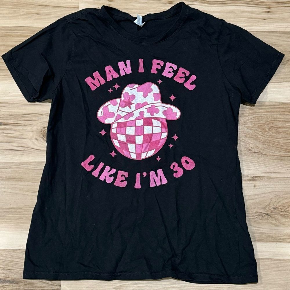 30th Birthday Dirty Thirty Western Tee Shirt Women’s Large